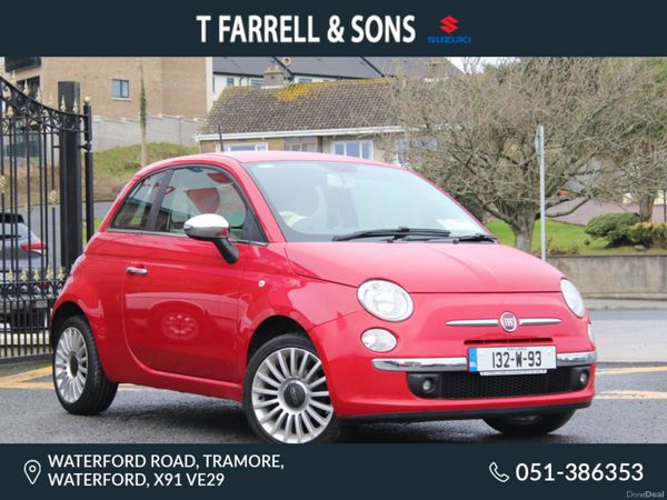Fiat 500 Hatchback, Petrol, 2013, Red