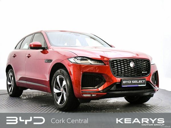 Jaguar F-Pace SUV, Petrol Plug-in Hybrid, 2023, Red