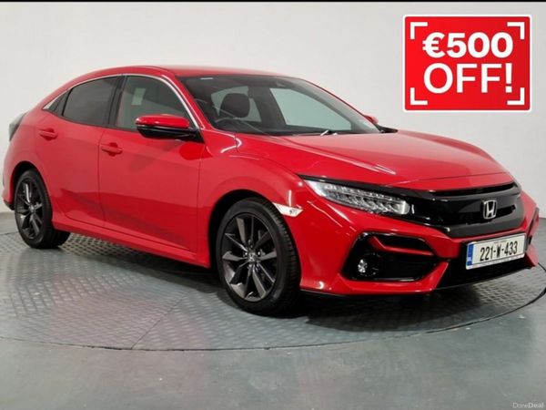Honda Civic Hatchback, Petrol, 2022, Red