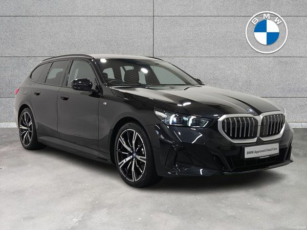 BMW 5-Series Estate, Petrol Hybrid, 2025, Black
