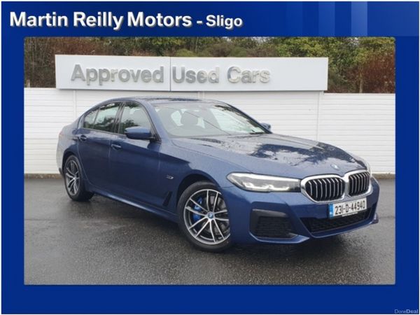 BMW 5-Series Saloon, Petrol Plug-in Hybrid, 2023, Blue