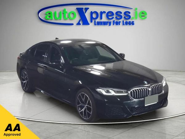 BMW 5-Series Saloon, Petrol Hybrid, 2021, Black