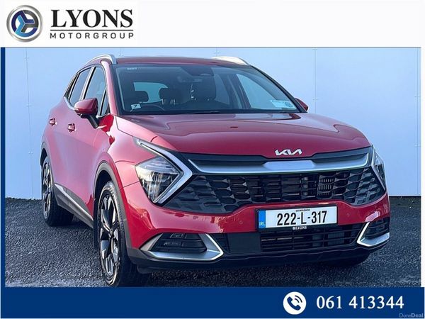 Kia Sportage SUV, Petrol Plug-in Hybrid, 2022, Red