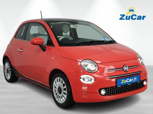 Fiat 500 Hatchback, Petrol, 2019, Red