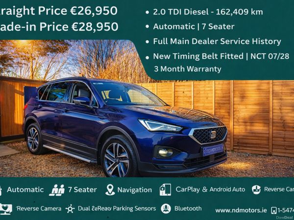 SEAT Tarraco Estate, Diesel, 2020, Blue