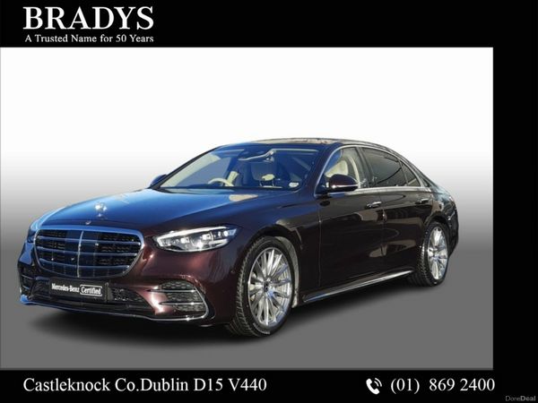 Mercedes-Benz S-Class Saloon, Petrol Plug-in Hybrid, 2022, Red