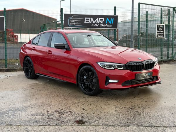 BMW 3-Series Saloon, Petrol Hybrid, 2019, Red