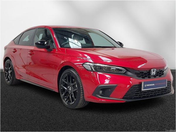Honda Civic Hatchback, Petrol Hybrid, 2023, Red