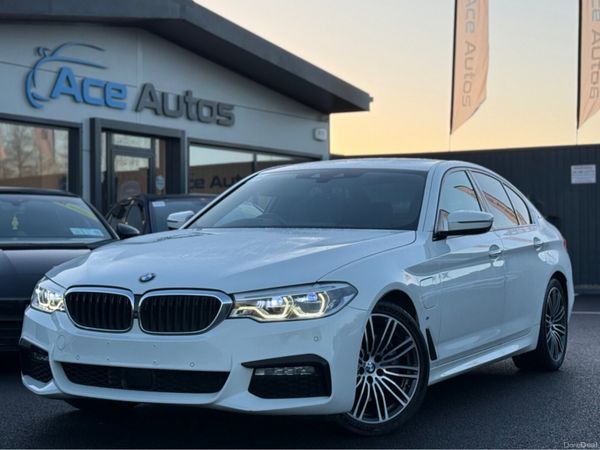BMW 5-Series Saloon, Petrol Hybrid, 2018, White