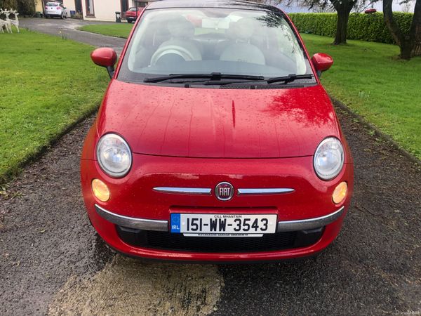 Fiat 500 Hatchback, Petrol, 2015, Red