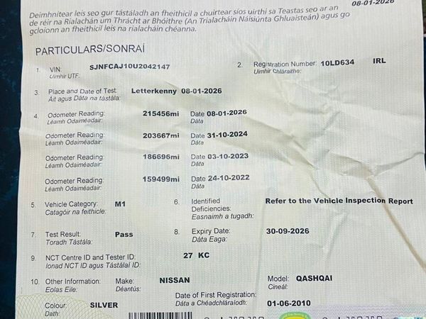 Nissan Qashqai Hatchback, Diesel, 2010, Silver