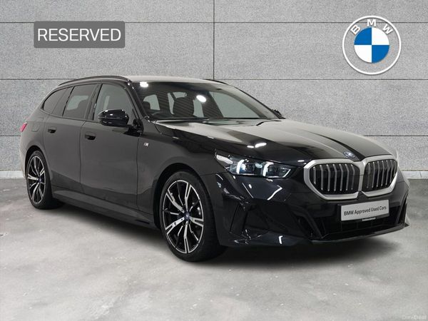 BMW 5-Series Estate, Petrol Hybrid, 2025, Black
