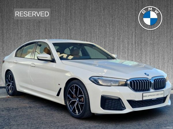 BMW 5-Series Saloon, Diesel Hybrid, 2022, White