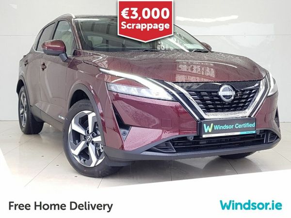 Nissan Qashqai SUV, Petrol Hybrid, 2024, Red