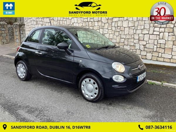 Fiat 500 Hatchback, Petrol, 2018, Black