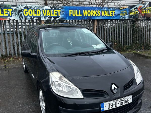 Renault Clio Hatchback, Ethanol Petrol, 2009, Black