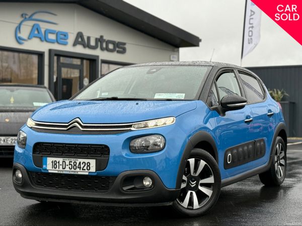 Citroen C3 Hatchback, Petrol, 2018, Blue