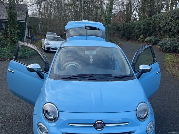 Fiat 500 Hatchback, Petrol, 2016, Blue