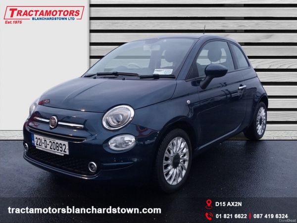 Fiat 500 Hatchback, Petrol, 2022, Blue