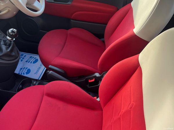 Fiat 500 Hatchback, Petrol, 2010, Red