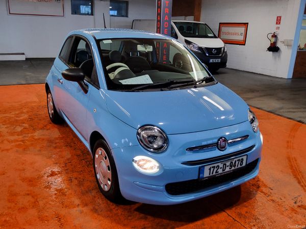 Fiat 500 Hatchback, Petrol, 2017, Blue