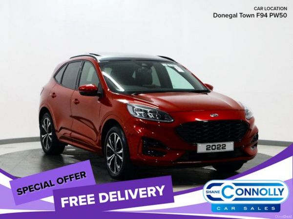 Ford Kuga SUV, Petrol Hybrid, 2022, Red