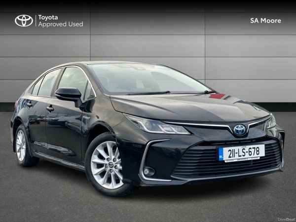 Toyota Corolla Saloon, Petrol Hybrid, 2021, Black