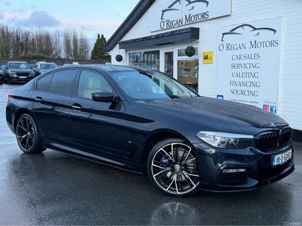 BMW 5-Series Saloon, Petrol Hybrid, 2018, Black
