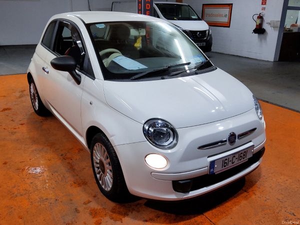 Fiat 500 Hatchback, Petrol, 2016, White