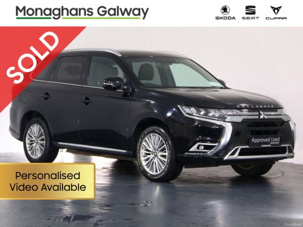 Mitsubishi Outlander Estate, Petrol Plug-in Hybrid, 2019, Black