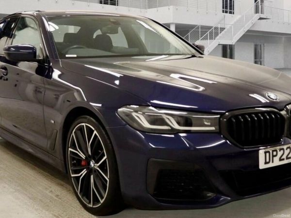 BMW 5-Series Saloon, Diesel Hybrid, 2022, Blue