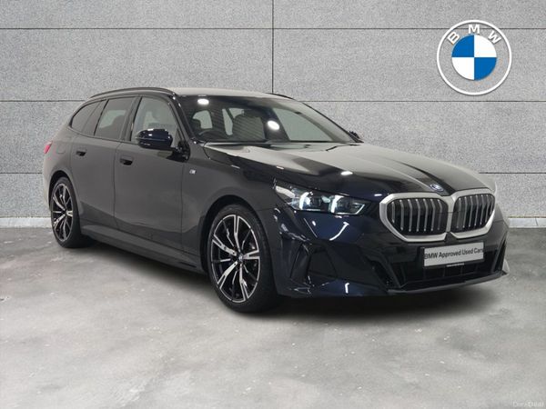 BMW 5-Series Estate, Petrol Plug-in Hybrid, 2025, Black