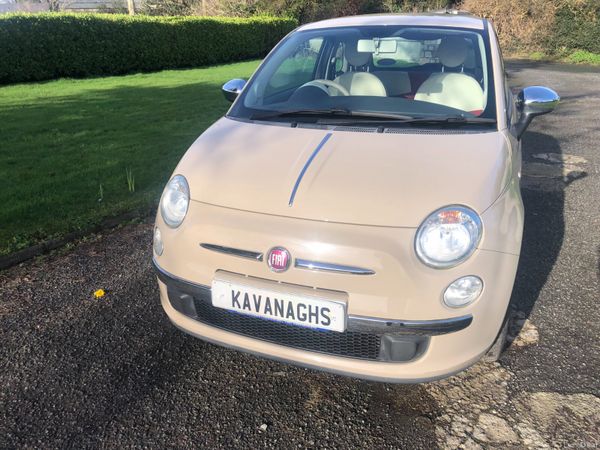 Fiat 500 Hatchback, Petrol, 2014, Beige