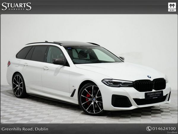 BMW 5-Series Estate, Petrol Plug-in Hybrid, 2021, White