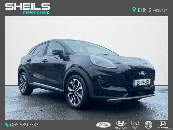 Ford Puma SUV, Petrol Hybrid, 2025, Black
