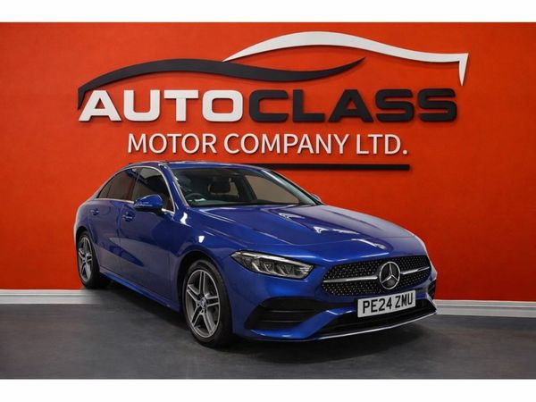 Mercedes-Benz A-Class Saloon, Petrol Hybrid, 2024, Blue