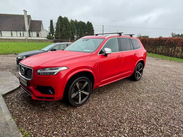 Volvo XC90 SUV, Petrol Plug-in Hybrid, 2017, Red