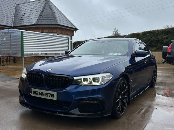 BMW 5-Series Saloon, Petrol Plug-in Hybrid, 2018, Blue
