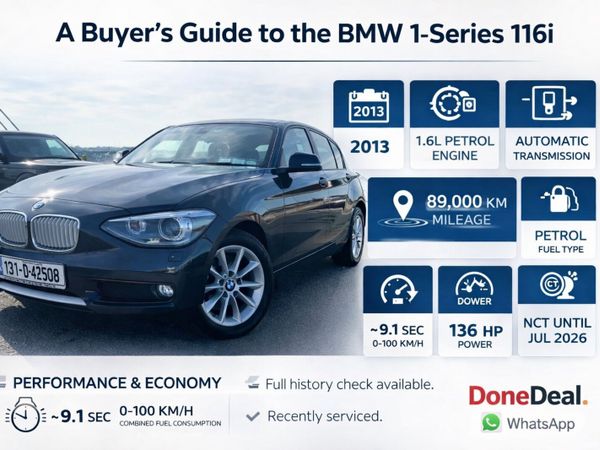 BMW 1-Series Hatchback, Petrol, 2013, Blue