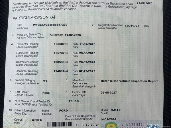 Ford S-Max MPV, Diesel, 2012, White