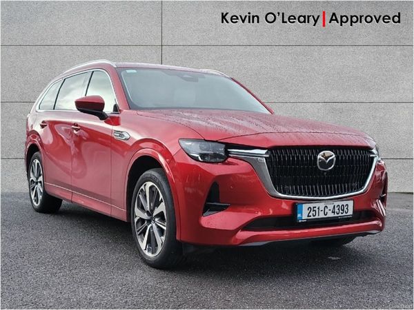 Mazda CX-80 SUV, Petrol Plug-in Hybrid, 2025, Red