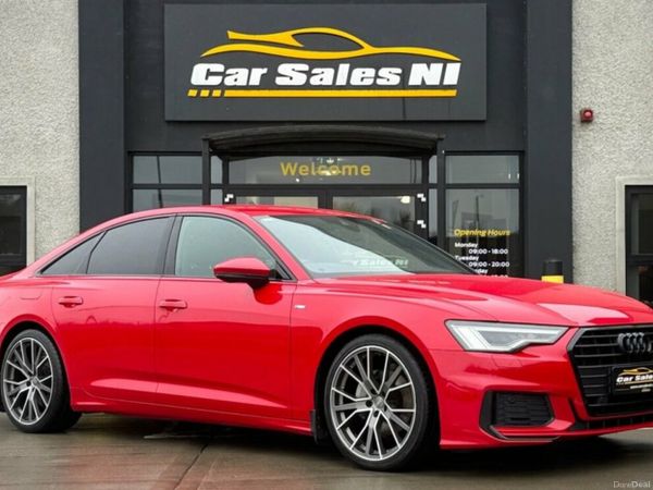 Audi A6 Saloon, Diesel Hybrid, 2019, Red