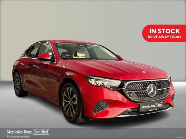 Mercedes-Benz E-Class Saloon, Diesel Hybrid, 2025, Red