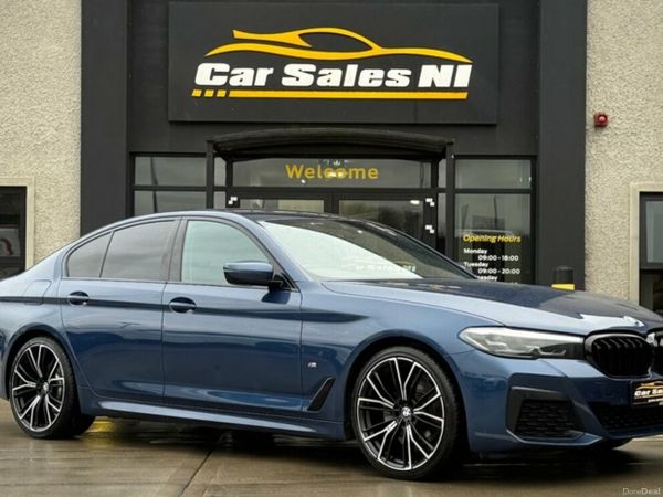 BMW 5-Series Saloon, Diesel Hybrid, 2022, Blue