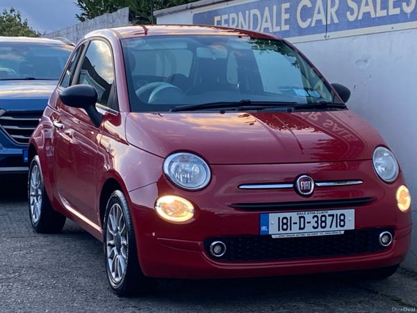 Fiat 500 Hatchback, Petrol, 2018, Red