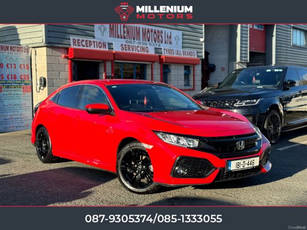 Honda Civic Hatchback, Petrol, 2018, Red