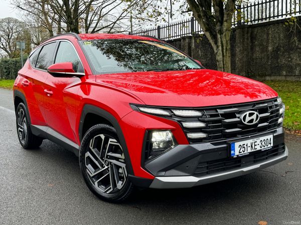 Hyundai Tucson SUV, Petrol Plug-in Hybrid, 2025, Red