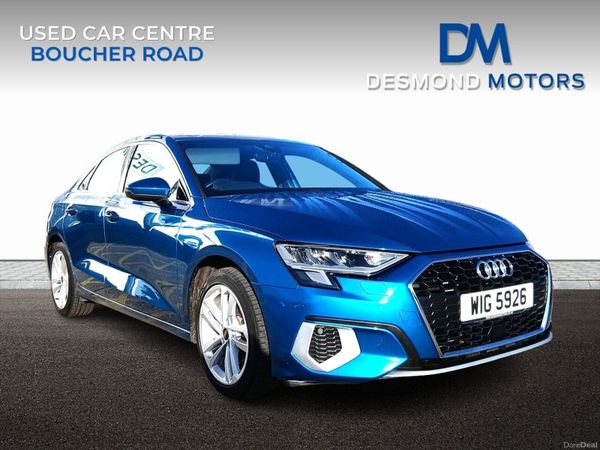 Audi A3 Saloon, Petrol Hybrid, 2022, Blue
