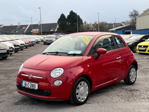 Fiat 500 Hatchback, Petrol, 2016, Red