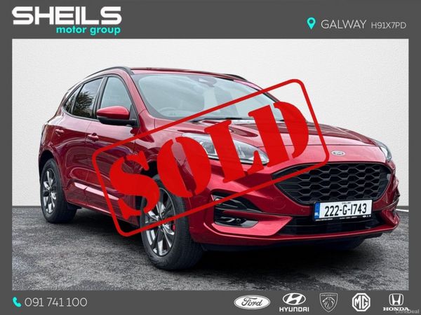 Ford Kuga SUV, Petrol Plug-in Hybrid, 2022, Red